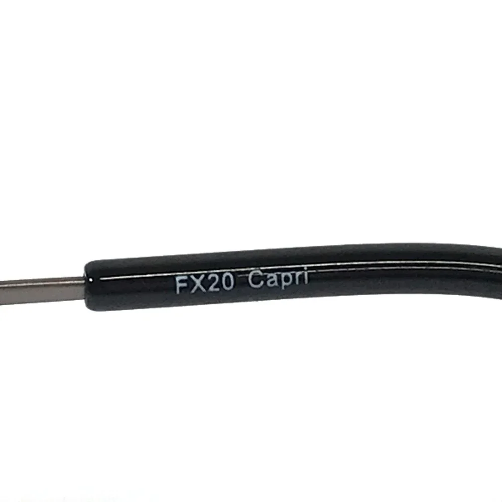 Flexure by Capri Eyeglasses Frames FX20 Gunmetal Half Rim Titanium 52-17-140